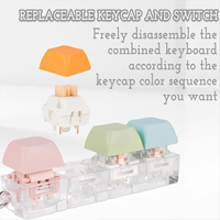 Custom Cat Switch Keycap Acrylic Eco-friendly Cartoon Keychain with Logo Design DIY Keyboard Keychain for Stress Relief