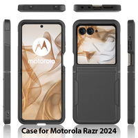 Coque de téléphone antichoc Armure pour Motorola Razr 2024 Razr 50 Couverture arrière rabattable en plastique dur
