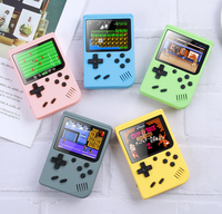 Console de jeu portable 400-en-1 au design classique avec batterie intégrée, prise en charge du double joueur, connexion TV, écran 3 pouces et manette de jeu