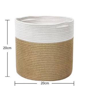 Factory Hot Sale <b>Storage</b> <b>Baskets</b> Woven Cotton Rope <b>Basket</b> Organizing Home Decoration - Product Image 2