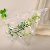 Ornements de Noël transparents à remplir soi-même, en plastique transparent, en forme de sapin de Noël, pour la décoration intérieure de la maison et des fêtes