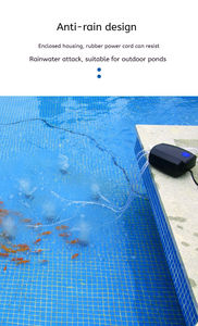 Bomba de Oxígeno SUNSUN Serie CAP 30L/min Ultra Silenciosa y Ecológica para Piscicultura y Acuarios, para Estanques Pequeños, Uso en Exteriores, Color Negro - Product Image 2