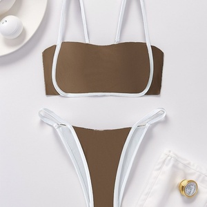 OUTPACE Micro Bikini Traje de Baño Mujer 2024 Push-up con Tiras y Cristales Fruncido en Oferta - Product Image 4