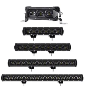 6D Lensa Led Cahaya Bar untuk 4X4 Off Road 4WD ATV UAZ Truk Traktor Trailer Sepeda Motor 12V 24V Mengemudi Lampu Kerja Rin Offroad