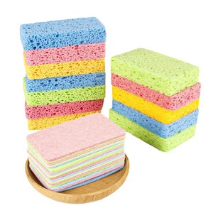 Ecologische, hoge-dichtheid, gecomprimeerde cellulose, extra sterke, duurzame reinigings- en schuursponsjes voor de keuken - Product Image 6