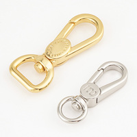 Mousqueton pour sac à main personnalisé 13mm or Push Gate fermoir pivotant pour sac Mousqueton en métal Mousqueton à ressort en argent de 9mm pour sac à main