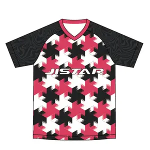 T-Shirt in maglia da Baseball con sublimazione mimetica da Softball oversize a contrasto di colore t-Shirt sportiva