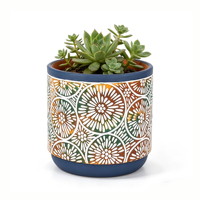 Pot de fleurs en céramique et ciment, petit pot pour plantes succulentes, herbe, décoration de jardin