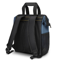 Sac à dos pour outils Jakah avec support dorsal rembourré, grande capacité, sac de transport pour kit d'outils robuste, sacs de rangement pour électricien
