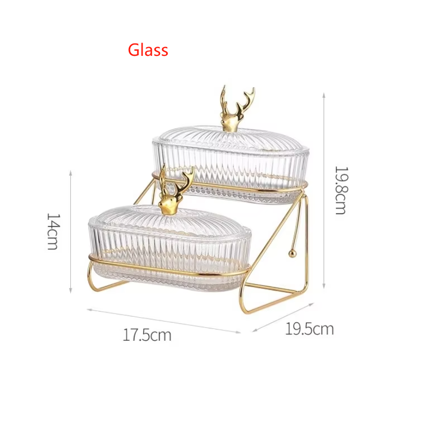 Transparent/verre + couvercles PVC/6