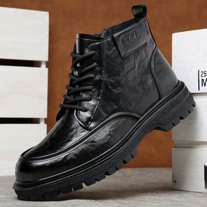 Bottes Chelsea montantes et rembourrées pour hommes, style britannique, nouvelle collection 2025, multi-usages, imperméables en caoutchouc - Product Image 1