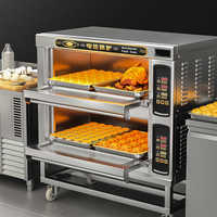 Horno de Panadería Inteligente de Lujo, 3 Niveles, 9 Bandejas, Eléctrico, con Control Táctil, para Uso en Restaurantes y Servicios de Catering