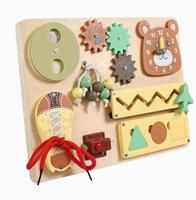 Nouveauté : Tableau d'activités Montessori DIY en bois, accessoires pour l'éducation précoce, jouet sensoriel pour bébé de 5 à 7 ans, idéal pour les voyages