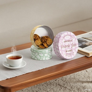Boîtes en métal de 150 ml, 200 ml, 250 ml, pots vides en aluminium avec couvercle à vis pour aliments, desserts, lait, impression offset pour biscuits - Product Image 1