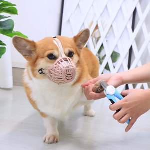 물림 방지 짖음 방지 개 입마개 통기성 조절 가능 씹기 방지 친환경 플라스틱 클래식 야외용 경량 내구성 - Product Image 3