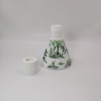Diffuseur de luxe 100 ml en verre du Zhejiang avec bâtonnets en rotin naturel, logo personnalisé sérigraphié par transfert thermique, bouchon en liège ambré et cône inversé