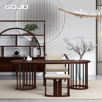 Nouvelle Table à thé en bois massif chinois Log Table à thé moderne Combinaison Fonction Ensemble de table à thé