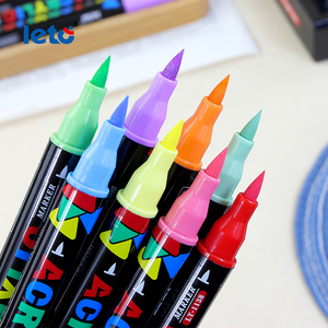 Penne di vernice acrilica a doppia <span class=keywords><strong>punta</strong></span> a doppio colore pennino a base d'acqua <span class=keywords><strong>pennarelli</strong></span> Extra fini e di <span class=keywords><strong>punta</strong></span> media Non tossici confezionati come Set - Product Image 5