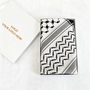 Factory supply Adult Saudi Palestine Keffiyeh <b>Black</b> Shemagh Arab Premium <b>Wrap</b> Muslim Headwear Head Scarf for Men - Product Image 6
