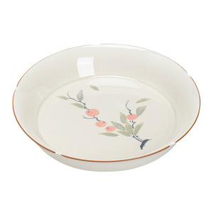 Hand-Painted Persimmon Ceramic Teapot Stand Small Tea Tray For Tea Ceremony With Food Contact Safe Design - Product Image 5