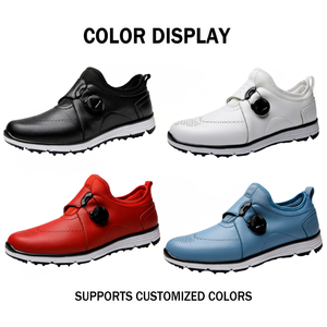 Chaussures de golf élégantes et tendance avec lacets à boucle rotative, forte adhérence, absorption des chocs, antidérapantes, respirantes, chaussures de golf d'entraînement - Product Image 2