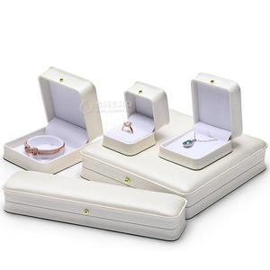 Luxury PU Leather Jewellery <b>Boxes</b> Custom Logo Gold <b>Ring</b> Bracelet Necklace <b>Gift</b> Black Velvet Pendant <b>Ring</b> Set Jewelry Package - Product Image 5