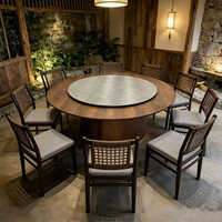 Ensemble de table et de chaises de salle à manger en bois de chêne massif rectangulaire, durable, écologique, moderne et industriel, résistant à l'eau, pour l'ameublement d'hôtel