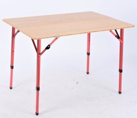 Mesa Plegable Ajustable en Altura, Mesa Plegable de Bambú Moso, Juego de Mesa y Sillas Plegables de Apertura Rápida para Acampar al Aire Libre