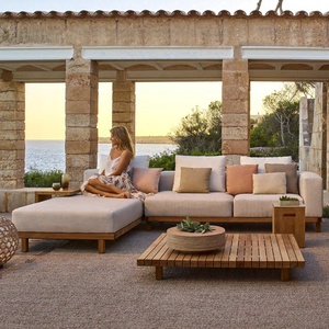 Strand Hotel Yacht Club tiefen Sitz Outdoor Teak modulare Couch Luxus Teak Gartenmöbel Garten Couch <span class=keywords><strong>Sofa</strong></span> Set - Product Image 3