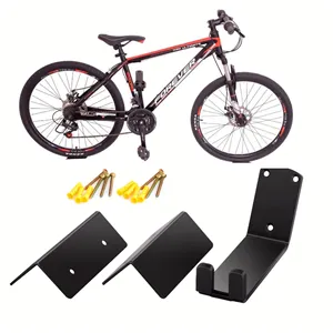 <span class=keywords><strong>Support</strong></span> <span class=keywords><strong>mural</strong></span> durable Borgen pour <span class=keywords><strong>vélo</strong></span> <span class=keywords><strong>électrique</strong></span>, VTT, <span class=keywords><strong>vélo</strong></span> de ville - Fixation murale avec coussinets de protection (Gris) - Product Image 2