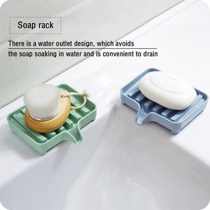 Bathroom Toilet <b>Kitchen</b> <b>Rack</b> Cases Bath Storage Box Drain Tray Silicone Drain Soaps Dish Holder - Product Image 3