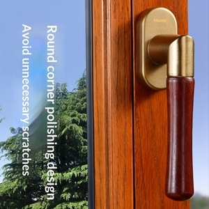 Poignée de fenêtre et de porte à <span class=keywords><strong>espagnolette</strong></span> robuste en alliage de zinc pour aluminium à rupture de pont thermique, universelle, pour projets en bois massif - Product Image 1