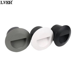 Lampe <span class=keywords><strong>LED</strong></span> pour escalier d'angle rond et carré étanche IP65 pour l'extérieur Corps en aluminium encastré pour mur et pied pour le jardin - Product Image 1