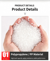 Support de poutre en plastique, fabriqué en polypropylène PP d'ingénierie nouvelle génération, bonne résistance, anti-âge, base perforée creuse