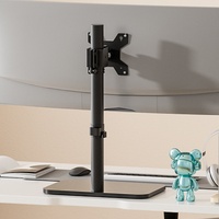 Support d'écran de bureau directement de l'usine pour écrans ultra-larges de 43 pouces, autoportant 360° °   Rotation et réglage en hauteur, VESA 75/100