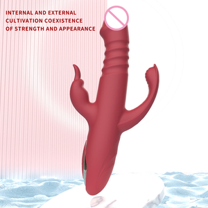 Vibrador de Conejo Rojo JT Adult Toys 2 en 1, Recargable por USB, Impermeable, con Vibración Potente para el Punto G - Product Image 5
