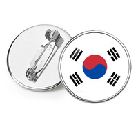Broche rétro drapeau de Corée du Sud, épinglette, broche pays du monde, cadeau fantaisie, souvenir pour voyageurs et amoureux, cadeau pour les fans de clubs de football