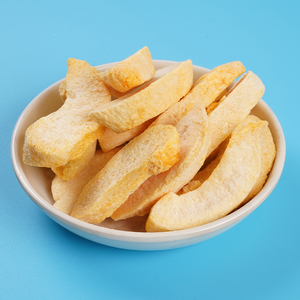 Collations aux fruits lyophilisés Chips de pêche lyophilisées en vrac FD Fruits frais Pêches jaunes douces Tranche de pêche jaune lyophilisée - Product Image 3