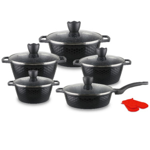 Modern 10-Piece Aluminum <strong>Pot</strong> Set Dragon Scale Non-Stick Deep-Frying Die-Cast <strong>Fish</strong> Scale Medical Rice Stone Soup <strong>Pot</strong> Marble - Product Image 3