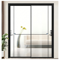 Porte coulissante en bois massif avec cadre ultra-fin pour chambre à coucher, salon, taille personnalisée, isolation thermique, étanche, intelligente