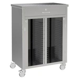 รถเข็นเอกสารทางการแพทย์สแตนเลสสำหรับโรงพยาบาล (MS-T140S) ไม่มีขอบคม - Product Image 4