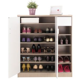 Armoire à chaussures en bois au design moderne pour le salon-Organisateur d'entrée, grande capacité, fabricant direct - Product Image 1