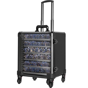 Étui de transport pour figurines en alliage d'aluminium avec rembourrage en mousse antichoc et boîte de rangement pour figurines miniatures pour le transport des figurines d'<span class=keywords><strong>action</strong></span> - Product Image 1