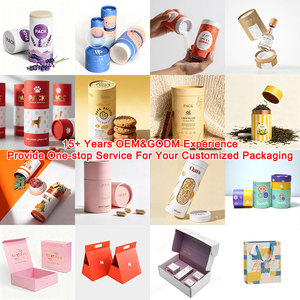 <span class=keywords><strong>Tube</strong></span> en papier alimentaire personnalisé pour l'emballage de bonbons gélifiés, boîte cylindrique hermétique biodégradable pour le thé, les grains de café - Product Image 3