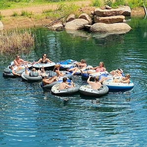 PVC <b>Inflatable</b> <b>Floating</b> Lounge Chair 135x135cm White Buoyant Portable <b>Pool</b> Seat For Outdoor Water Leisure - Product Image 2