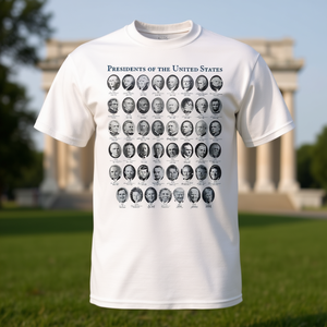 T-shirt Présidents des États-Unis blanc unisexe taille adulte - Product Image 3