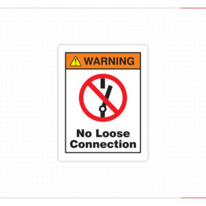 Avertissement : Pas de connexion détachée - Panneau de sécurité - Autocollant adhésif de prévention des risques électriques industriels - Résistant aux rayures et à la chaleur - Product Image 1