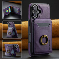 Étui de téléphone détachable avec porte-cartes et protection à 360° °   Support de téléphone, blocage RFID, compatible avec la recharge sans fil pour iPhone 16 Plus