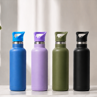 Bouteille isotherme électrique 15 oz en acier inoxydable avec logo personnalisé, couvercle et isolation sous vide pour le sport