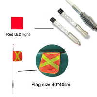 Bandera de Advertencia de Seguridad para Minería, Bandera de Látigo para Buggy, Látigo LED para Buggy, Asta de Bandera de Minería de 8 Pies/10 Pies/12 Pies, Látigos Luminosos
